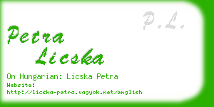 petra licska business card